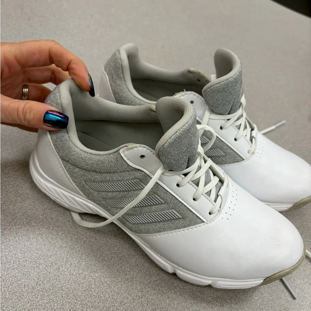 Adidas White and Gray golf shoes - Picture 2 of 10